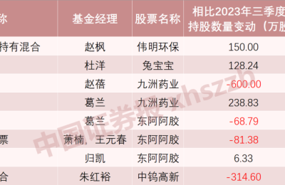 多家上市公司披露回购等事项 葛兰、萧楠、赵枫等基金经理调仓动作曝光