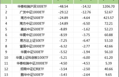 狂买！股票ETF市场年内资金净流入超百亿元